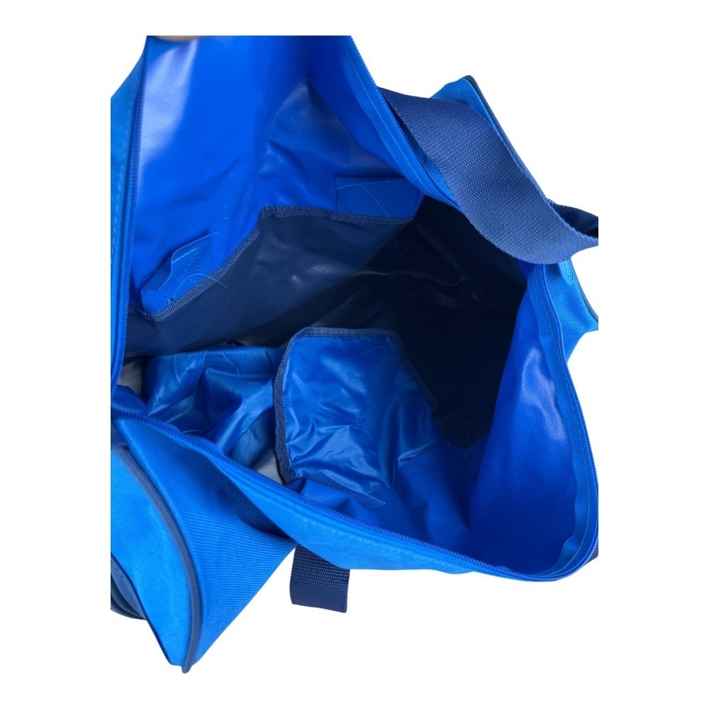 Perry Ellis Mens Blue Duffle Bag Travel Gym Weekender with Side Shoe Storage NEW - Picture 4 of 6